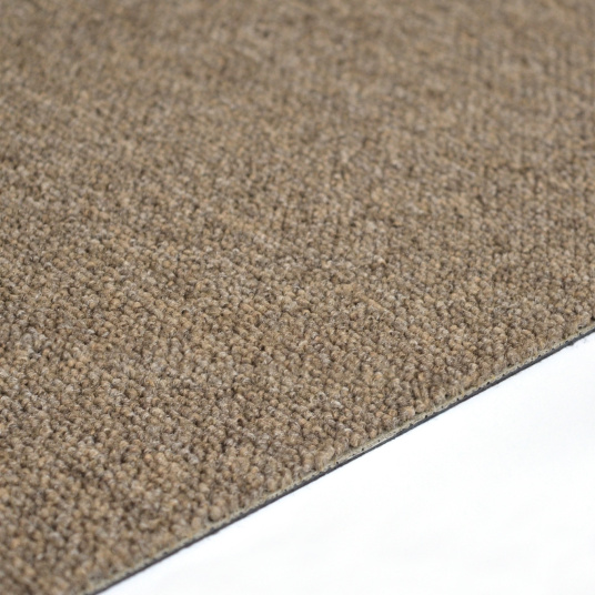 Vue rapprochée de la dalle textile bouclée U3P3 - Beige avec détail du tissage