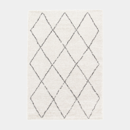 Tapis motif berbère - Rituel - Noir et écru