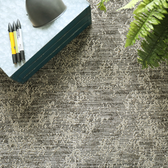 Tissé plat Jambi nuances gris minéral - vue de haut