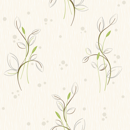 Papier peint vinyle expansé sur intissé - Basique - Motif floral vert pois satiné - Sans perspective