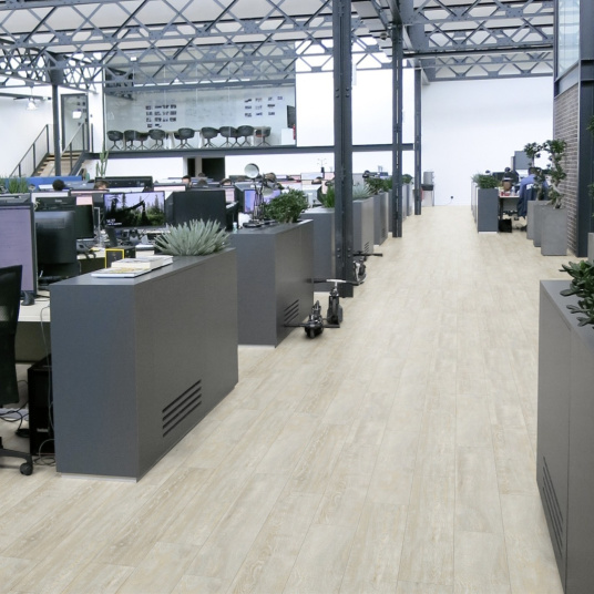 Lame vinyle Gerflor - Creation 55 à coller - White Lime - bureaux