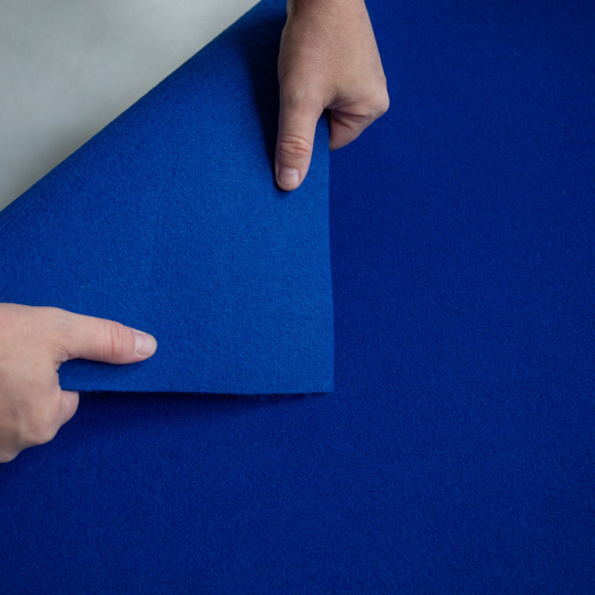 Moquette stand salon Revexpo Bleu foncé vue du verso