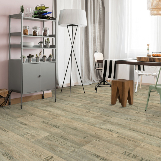 Sol Vinyle First - imitation Parquet marqué - Bureau