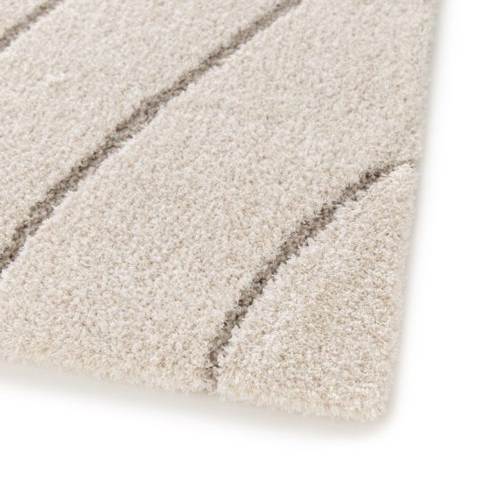 Tapis de salon doux à motif organique - Nova - Beige - coin