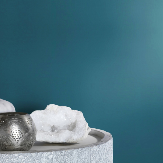 Papier peint vinyle sur intissé - Nature colors - Bleu paon - salon