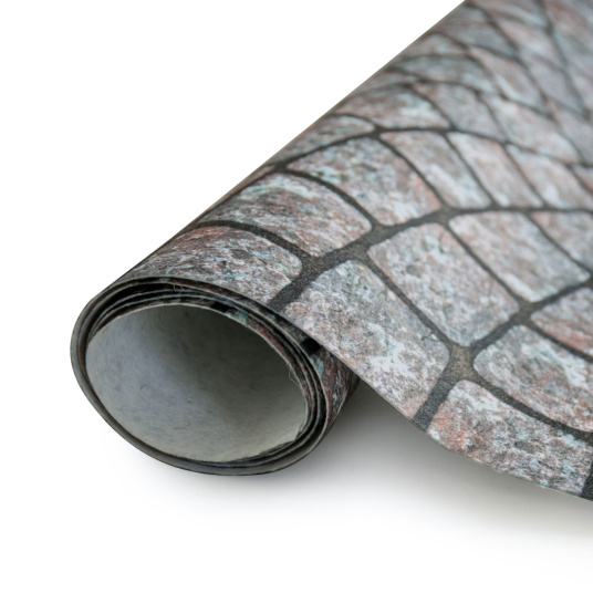 Rouleau de moquette stand imprimée pavés à la parisienne pour stands et expositions