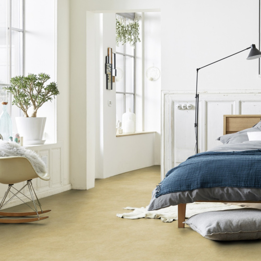 Sol PVC Best - Effet Béton Beige - Chambre