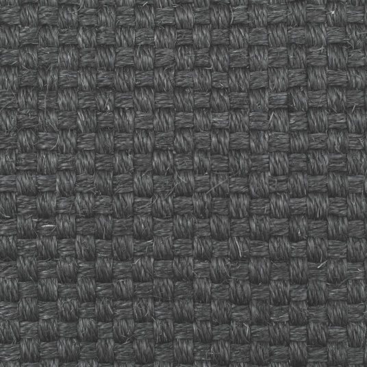 Texture brute du tapis sur mesure sisal Bahia anthracite – effet authentique et naturel