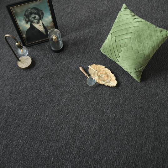 Moquette Tissé plat Nusa couleur gris ardoise - vue de loin