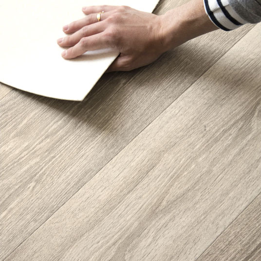 Sol Vinyle Grande largeur - Imitation parquet chêne cérusé - envers