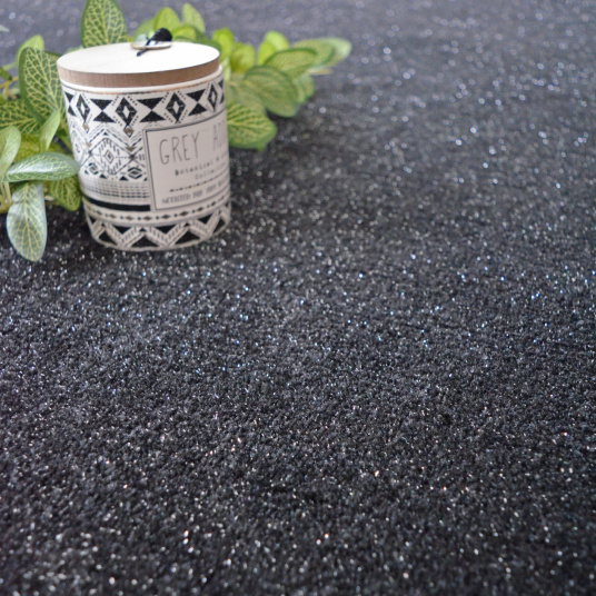 Tapis chambre d'enfant - Pailleté Flash Noir - zoom