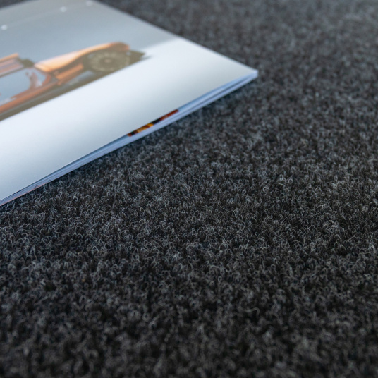 Tapis de coffre et tapis de sol voiture sur mesure - Noir chiné avec texture textile sobre adaptée aux intérieurs automobiles