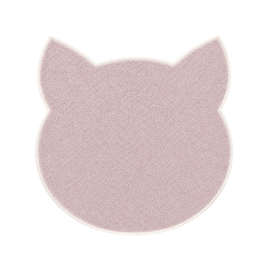 Tapis Miaou - Chat Kawaii - Rose poudré