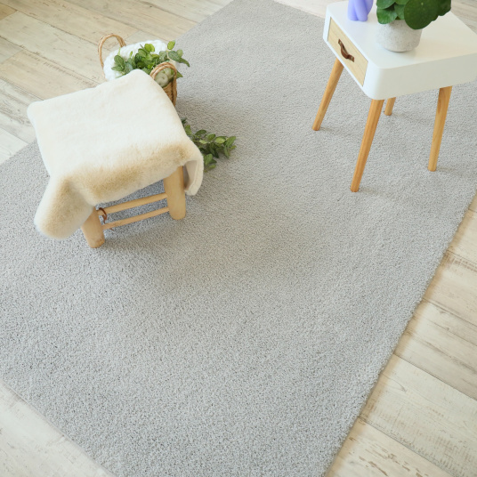 Tapis Cocoon gris galon gris clair