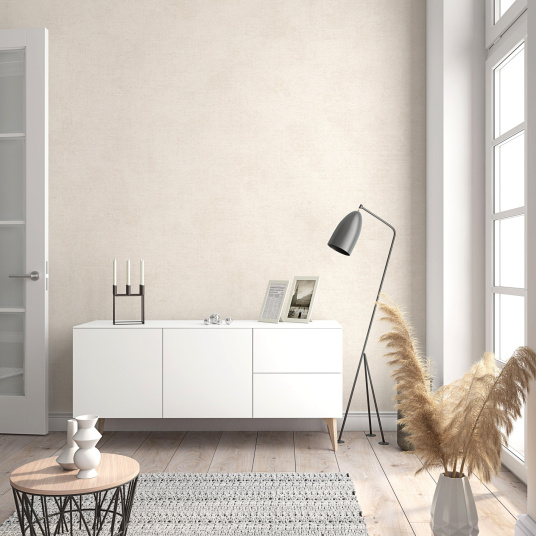 Papier peint vinyle sur intissé - Nature colors - Toile crème fouettée - salon