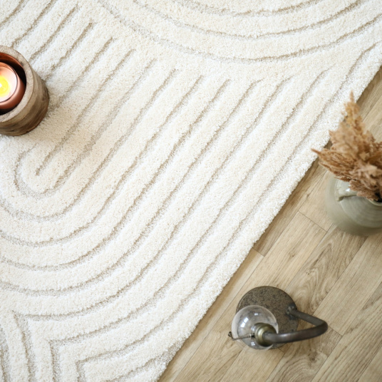 Tapis salon doux Circle - vue de haut