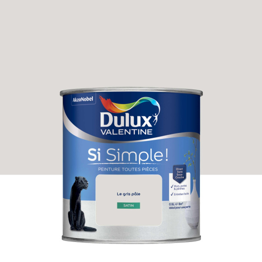 Dulux Valentine Si Simple! - Peinture toutes pièces - Satin Le Gris Pâle