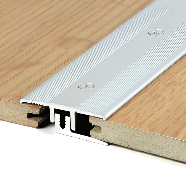 Barre de seuil Romus à visser 90 cm - Alu incolore - Même niveau