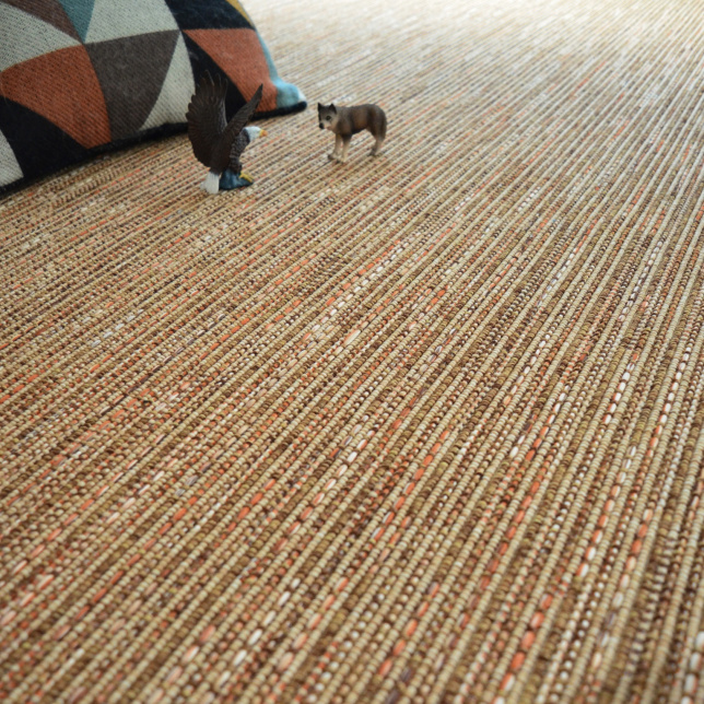 Tapis sur mesure Tissé plat Bornéo nature