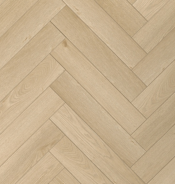 Parquet vinyle rigide Ultime - Pose clipsable bâton rompu - Chêne sable naturel