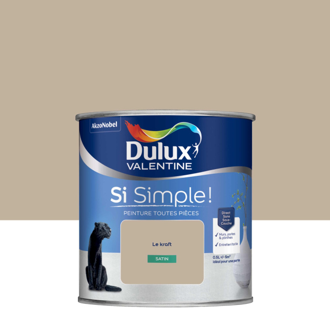 Dulux Valentine Si Simple! - Peinture toutes pièces - Satin Le Kraft