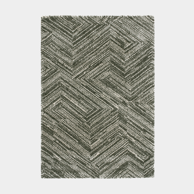 Tapis ultra-doux - Minimaliste - Anthracite dessin graphique beige