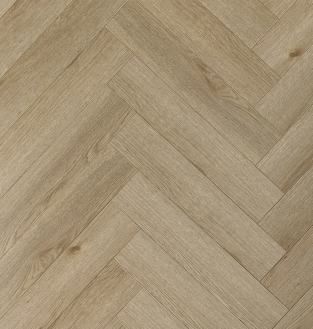 Parquet vinyle rigide Ultime - Pose clipsable bâton rompu - Chêne amande