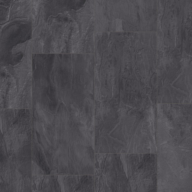 Dalle de sol stratifié compatible cuisine salle de bain - Pierre Gris Manganèse