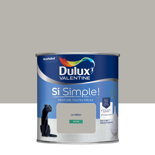 Dulux Valentine Si Simple! - Peinture toutes pièces - Satin Le Béton