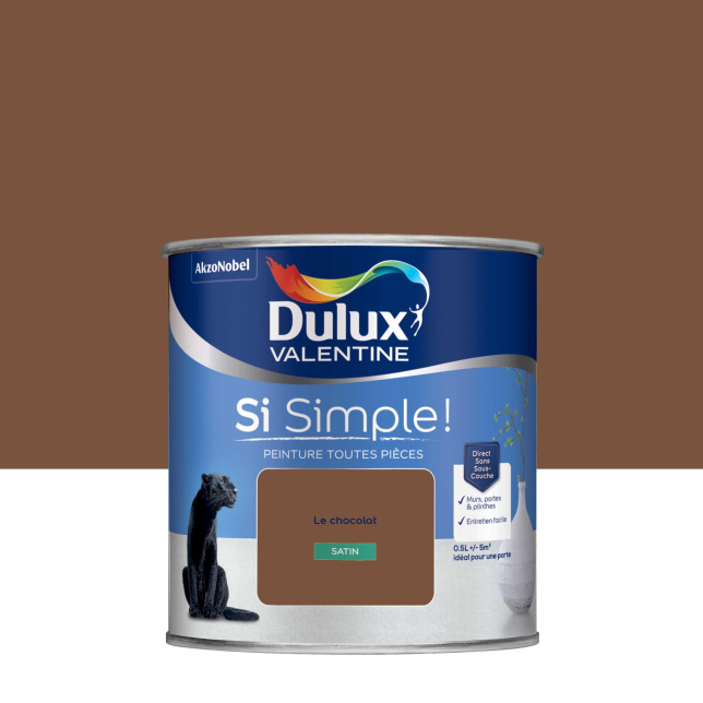 Dulux Valentine Si Simple! - Peinture toutes pièces - Satin Le Chocolat