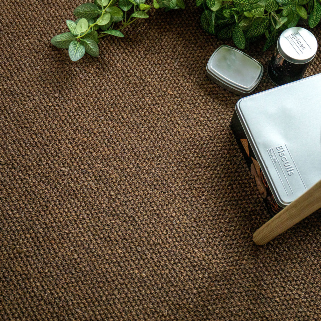 Tapis sur mesure Sisal - Tulum - Chocolat