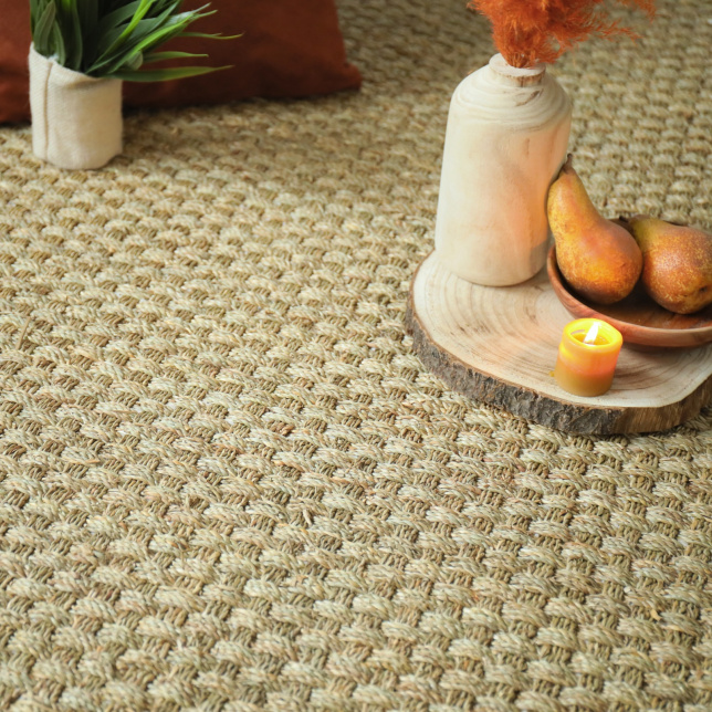 Jonc de mer Chennai natté 4x4 - vue de près