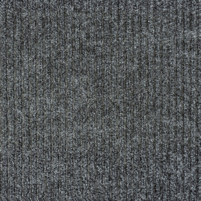 Zoom sur la texture du Tapis d'entrée côtelé antisalissures & antidérapant 1er prix - Gris