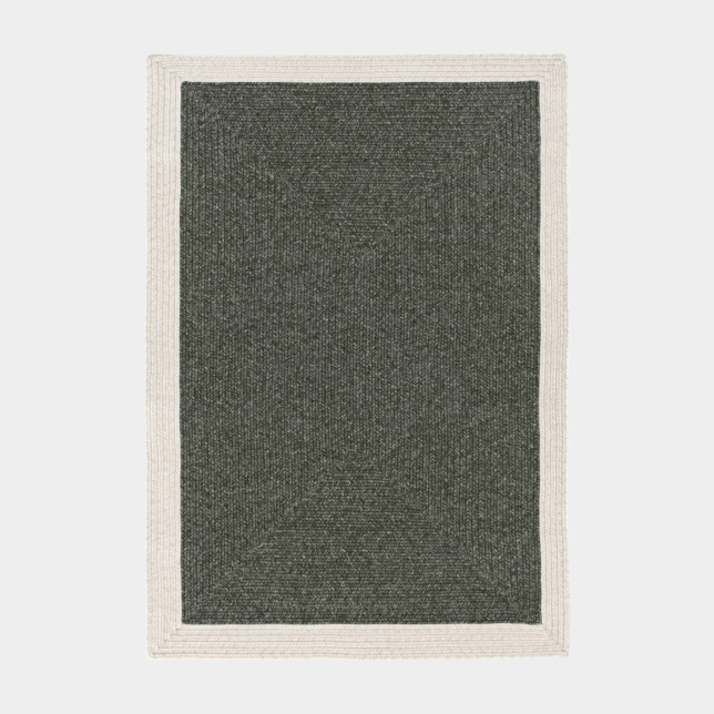 Tapis imitation fibres naturelles intérieur et extérieur Provence gris et beige