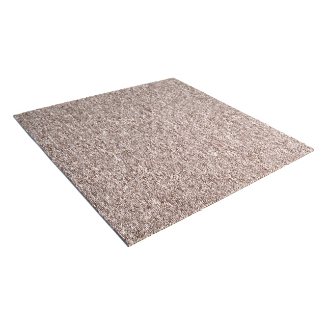 Dalle moquette bouclée 50x50 cm grège pour sol résidentiel