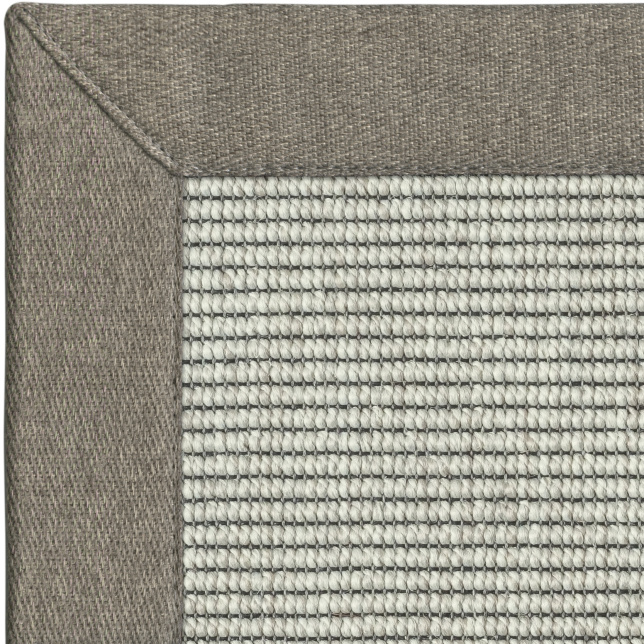 Tapis intérieur / extérieur Nusa blanc craie ganse marron glacé