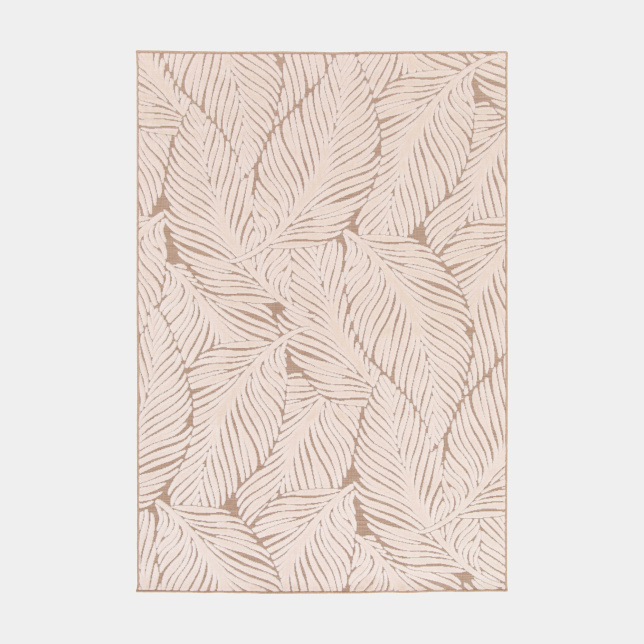 Tapis extérieur et intérieur en relief Lauria crème