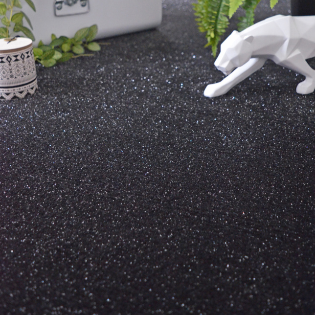 Tapis sur mesure Pailleté Flash noir