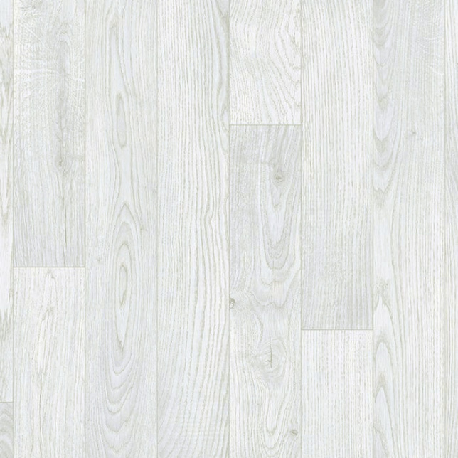 Détail du sol vinyle Link imitation parquet blanc au veinage gris