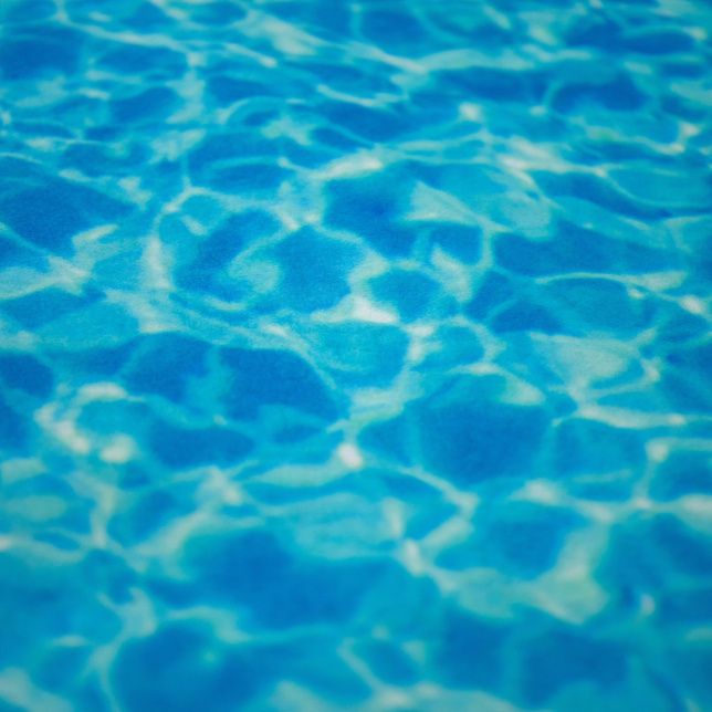 Moquette Stand imprimée Piscine effet eau turquoise pour décoration événementielle