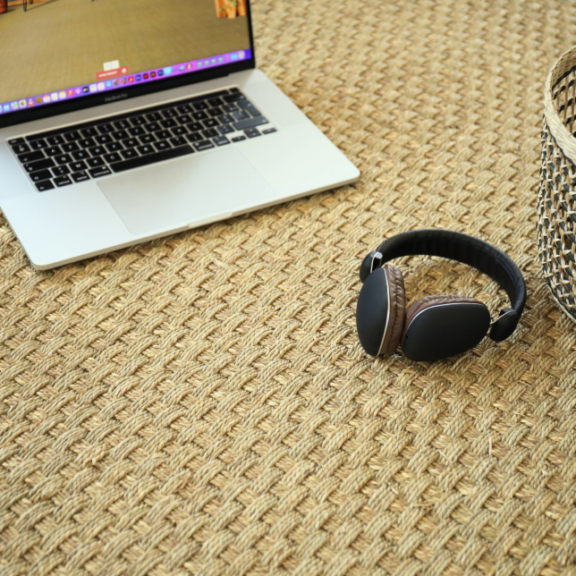 Tapis sur mesure Jonc de mer Paro fin natté