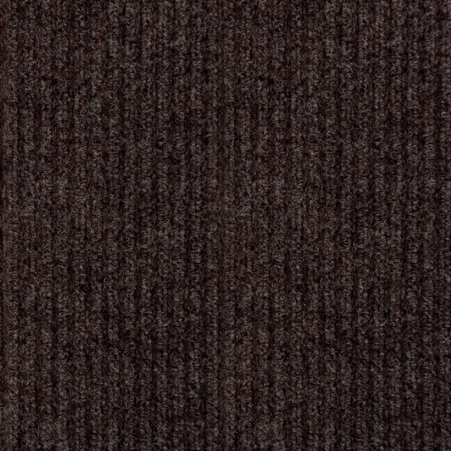 Gros plan sur les boucles épaisses du Tapis d'entrée côtelé antisalissures & antidérapant - Marron