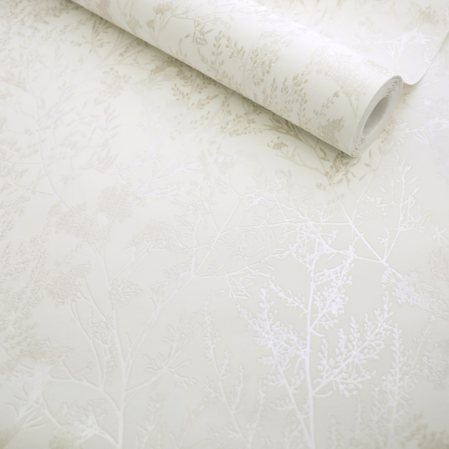 Papier peint expansé sur intissé - Japandi - Fleurs séchées