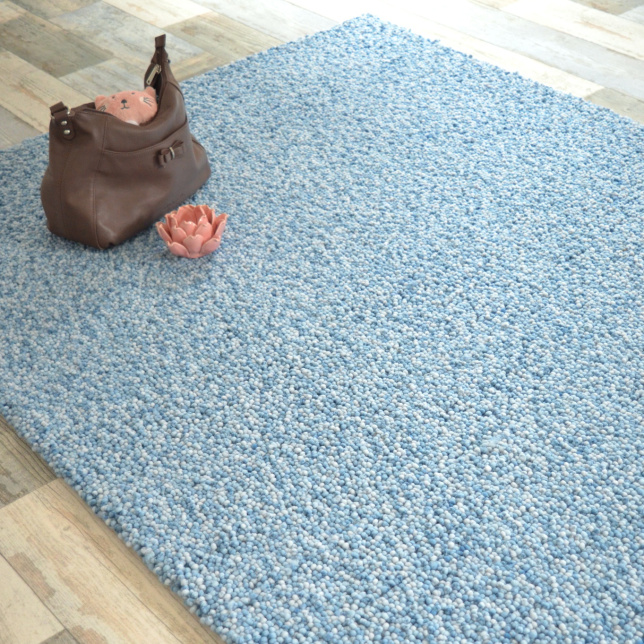 Tapis Billes - Bleu pastel