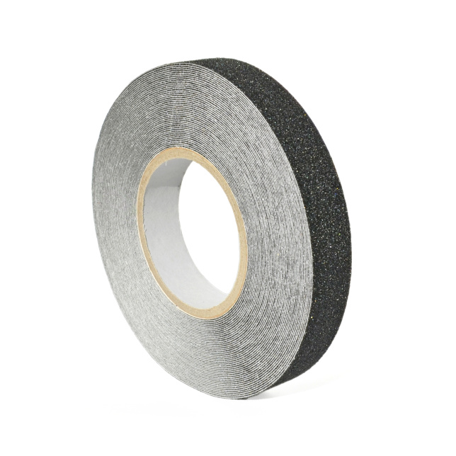 Rouleau d’adhésif antidérapant noir 18 ml avec texture à grains pour sécurisation des surfaces