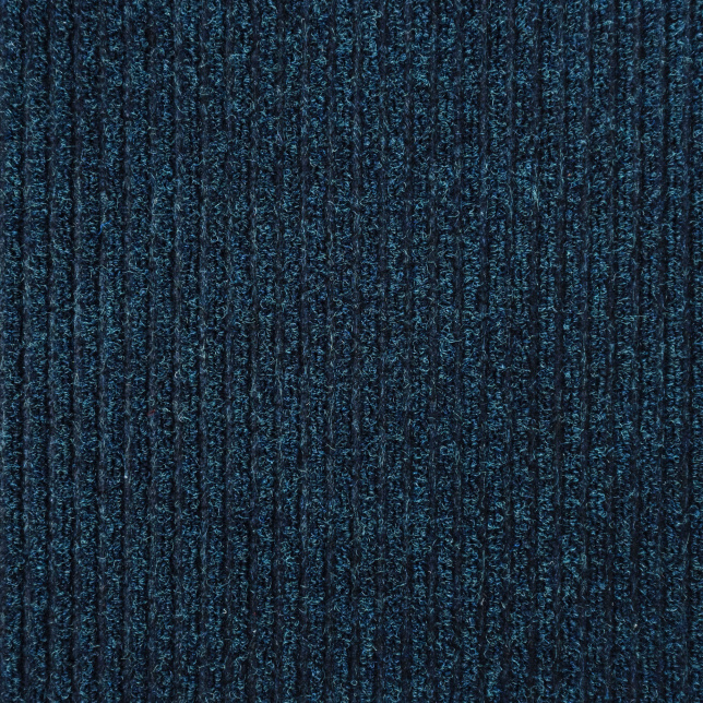 Tapis d'entrée côtelé antisalissures & antidérapant - Bleu 1er prix en gros plan sur la texture