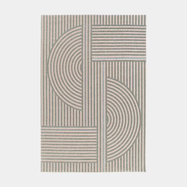 Tapis souple en matière recyclée - New Line - Beige et vert clair