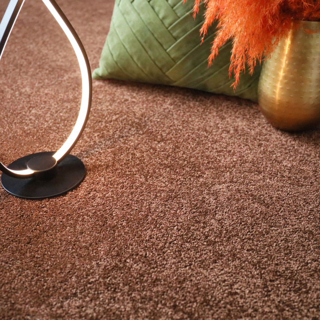 Tapis sur mesure Lumicolor marron auburn