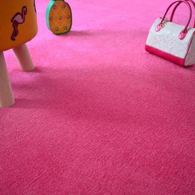 Tapis sur mesure Pailleté Flash rose