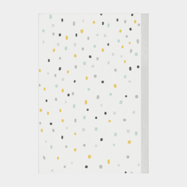 Tapis à pois pour chambre d’enfant Mia en écru, motif ludique et coloré